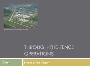 THROUGH-THE-FENCE OPERATIONS Date Name of the Airport