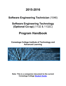2015-2016  Program Handbook Software Engineering Technician