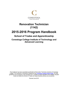 2015-2016 Program Handbook  Renovation Technician (1142)