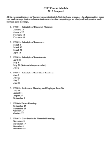 CFP Course Schedule 2015 Proposed