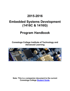 2015-2016 Embedded Systems Development (1416C &amp; 1416G)