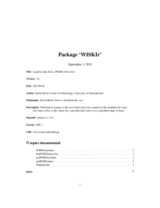 Package ‘WISKIr’ September 1, 2015