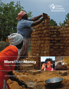 than More Money Impact Investing for Development