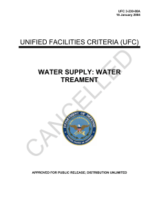 CANCELLED  UNIFIED FACILITIES CRITERIA (UFC) WATER SUPPLY: WATER