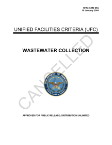 CANCELLED  UNIFIED FACILITIES CRITERIA (UFC) WASTEWATER COLLECTION