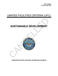 CANCELLED  UNIFIED FACILITIES CRITERIA (UFC) SUSTAINABLE DEVELOPMENT