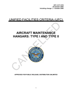 CANCELLED  UNIFIED FACILITIES CRITERIA (UFC) AIRCRAFT MAINTENANCE