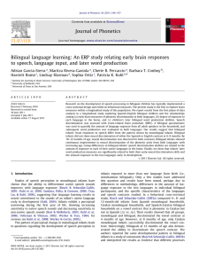 Bilingual language learning: An ERP study relating early brain responses
