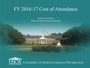 FY 2016-17 Cost of Attendance Executive Summary Room and Board Increase Proposals