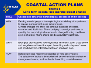COASTAL ACTION PLANS Theme 5 Long term coastal geo-morphological change