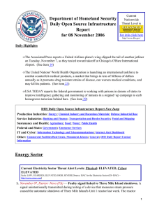 Department of Homeland Security Daily Open Source Infrastructure Report for 08 November 2006