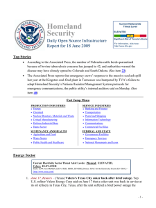 Homeland Security Daily Open Source Infrastructure Report for 18 June 2009
