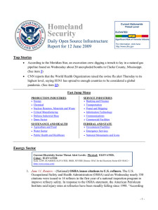 Homeland Security Daily Open Source Infrastructure Report for 12 June 2009