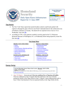 Homeland Security Daily Open Source Infrastructure Report for 11 June 2009