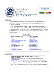 Homeland Security Daily Open Source Infrastructure Report for 31 July 2009