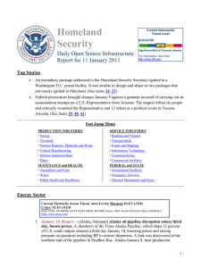 Homeland Security Daily Open Source Infrastructure Report for 11 January 2011