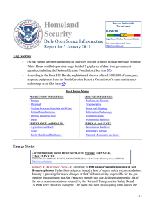 Homeland Security Daily Open Source Infrastructure Report for 5 January 2011