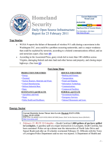 Homeland Security Daily Open Source Infrastructure Report for 23 February 2011