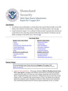 Homeland Security Daily Open Source Infrastructure Report for 5 August 2011