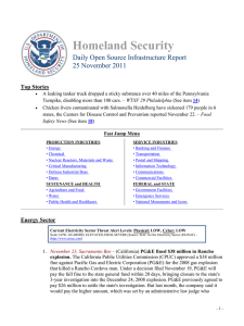 Homeland Security Daily Open Source Infrastructure Report 25 November 2011 Top Stories