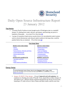 Daily Open Source Infrastructure Report 23 January 2012 Top Stories