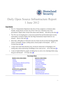 Daily Open Source Infrastructure Report 1 June 2012 Top Stories