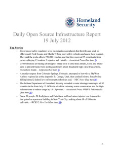 Daily Open Source Infrastructure Report 19 July 2012 Top Stories