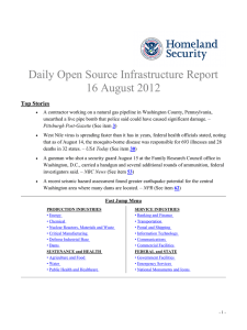 Daily Open Source Infrastructure Report 16 August 2012 Top Stories