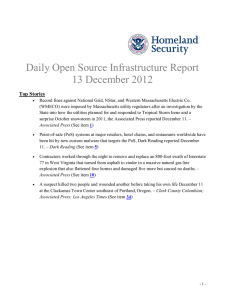 Daily Open Source Infrastructure Report 13 December 2012 Top Stories