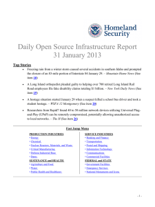 Daily Open Source Infrastructure Report 31 January 2013 Top Stories