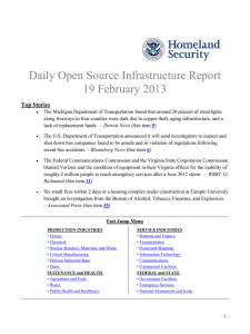 Daily Open Source Infrastructure Report 19 February 2013 Top Stories