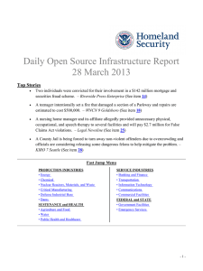 Daily Open Source Infrastructure Report 28 March 2013 Top Stories