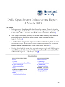 Daily Open Source Infrastructure Report 14 March 2013  Top Stories