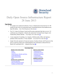 Daily Open Source Infrastructure Report 28 June 2013 Top Stories