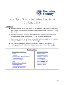 Daily Open Source Infrastructure Report 21 June 2013 Top Stories