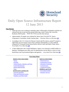 Daily Open Source Infrastructure Report 12 June 2013 Top Stories