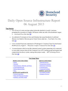 Daily Open Source Infrastructure Report 06 August 2013 Top Stories