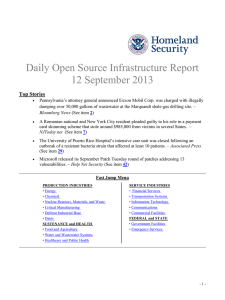 Daily Open Source Infrastructure Report 12 September 2013 Top Stories