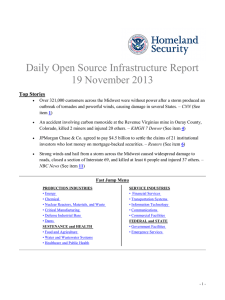 Daily Open Source Infrastructure Report 19 November 2013 Top Stories