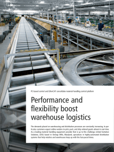 Performance and flexibility boost warehouse logistics