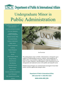Public Administration Undergraduate Minor in