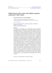 Multi-frequency EIT system with radially symmetric architecture: KHU Mark1 Tong In Oh