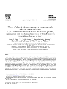 Effects of chronic dietary exposure to environmentally relevant concentrations of p