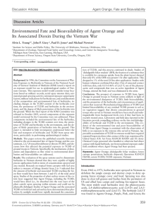 Environmental Fate and Bioavailability of Agent Orange and