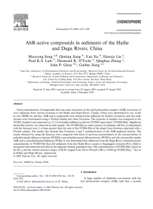 AhR-active compounds in sediments of the Haihe and Dagu Rivers, China