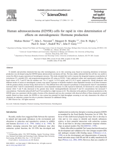 Human adrenocarcinoma (H295R) cells for rapid in vitro determination of