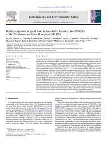 Dietary exposure of great blue heron (Ardea herodias) to PCDD/DFs
