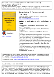 This article was downloaded by: [University of Saskatchewan Library]