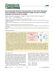 Environmentally Relevant Concentrations of the Flame Retardant