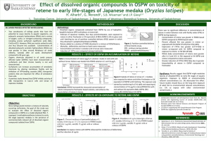 Effect of dissolved organic compounds in OSPW on toxicity of